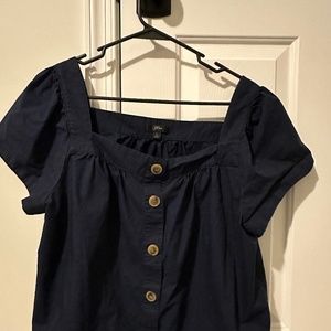 J Crew tortoise button top